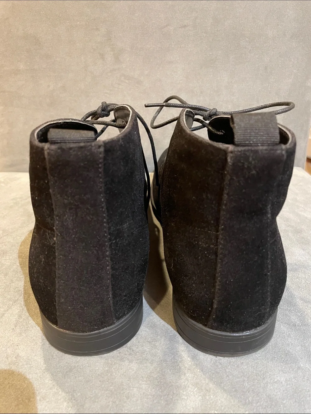 ASOS Design Men's 11 Black Faux-Suede Desert Chukka Boots - Classic Lace-Up